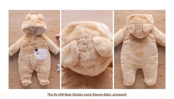 The Rs 149 Bear Design Long-Sleeve Baby Jumpsuit